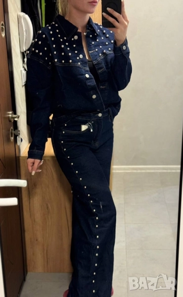 дамски комплект деним яке и дънки , снимка 1