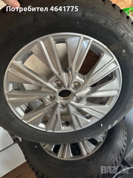 Чисто нови алуминиеви джанти със зимни гуми , снимка 1