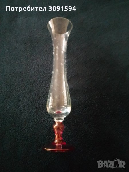  Стилна ваза от кристално стъкло  Размер 24см, снимка 1