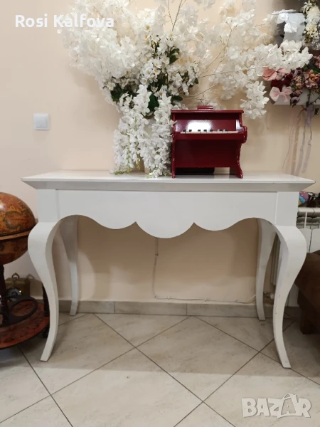 Бяла конзолна маса , снимка 1