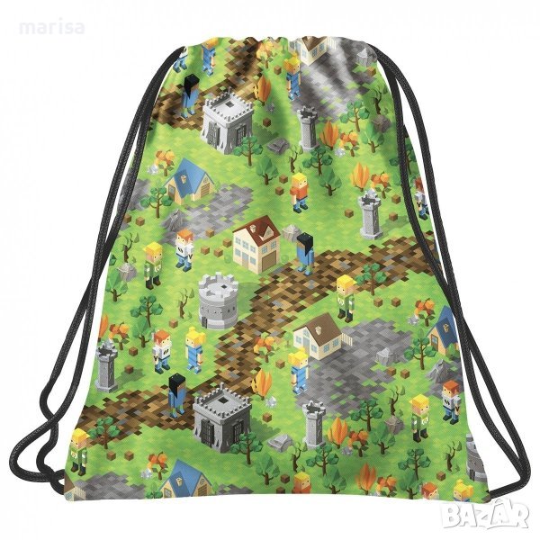 Торба за спорт BackUP GAME LEVEL за фенове на MINECRAFT Код: 095124, снимка 1
