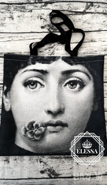 Дизайнерска Арт Чанта / Торба Принт Илюстрация Face Fornasetti (Lina Cavalieri MUSE), снимка 1