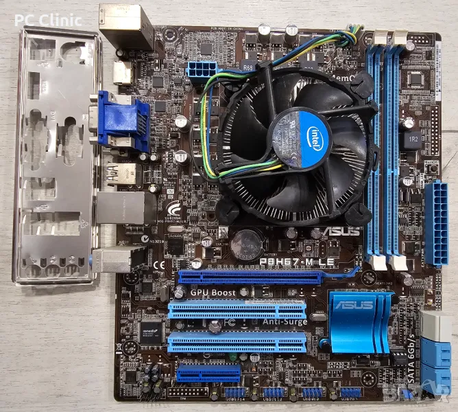 Asus P8H67-M LE + i5 2400 3.40Ghz + CPU Cooler LGA 1155 [Дънна платка + процесор + охладител], снимка 1