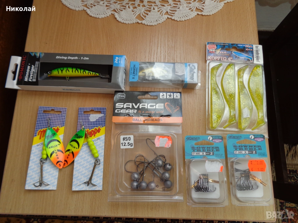 Тройни куки,воблери,блесни,силикони,джиг глави и др., снимка 1