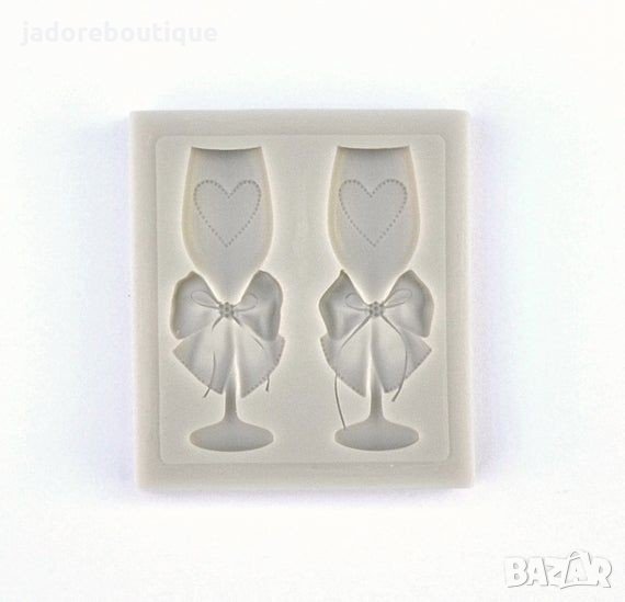 Силиконов молд чаши за шампанско , снимка 1