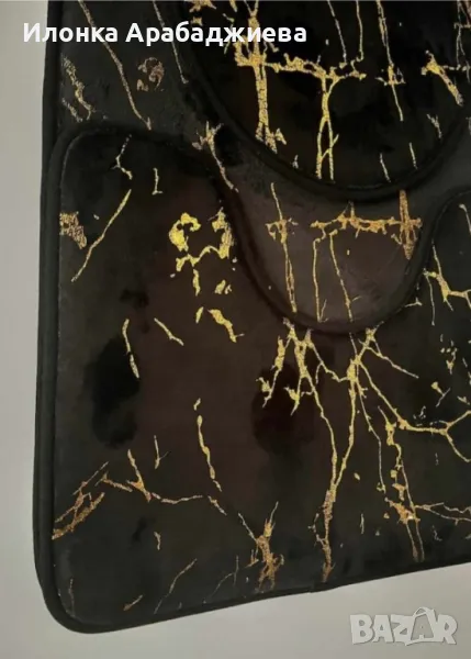 Комплект от 3 неплъзгащи се килимчета,мраморна визия, снимка 1