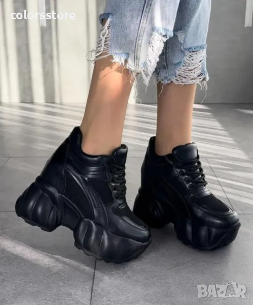 Кецове на платформа - черни - PA90, снимка 1