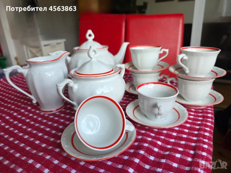 Рядък порцеланов сервиз за кафе, снимка 1