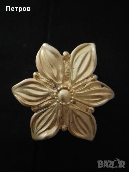 брошка метал 6 см, снимка 1