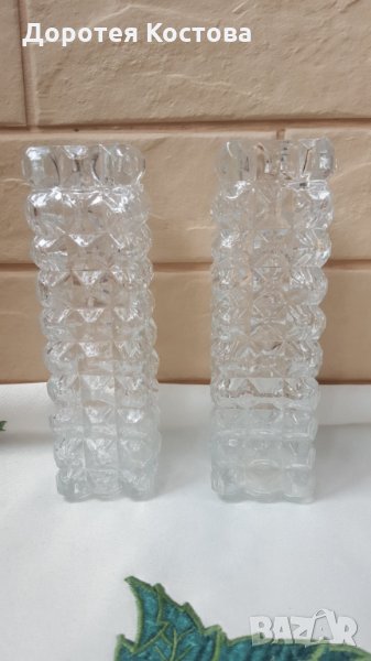 Красиви стъклени вази - 2 бр, снимка 1