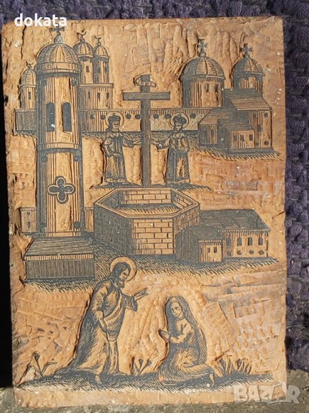 Стара щампа,икона., снимка 1