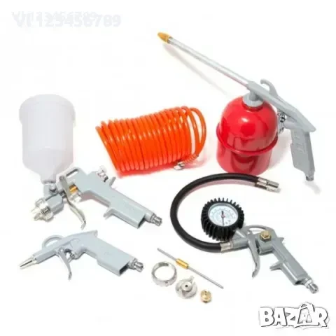 Комплект пневматични инструменти Partner , 5 части,бързи връзки, снимка 1