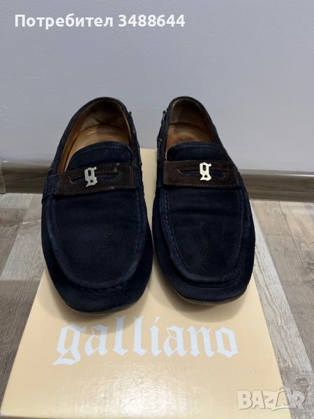 Мъжки велурени мокасини Galliano номер 42, снимка 1