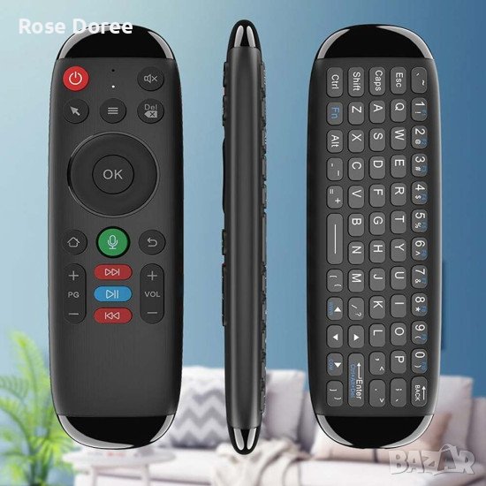 Qwerty Клавиатура с Air Mouse Дистанционно, снимка 1