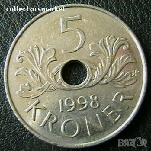 5 крони 1998, Норвегия, снимка 1