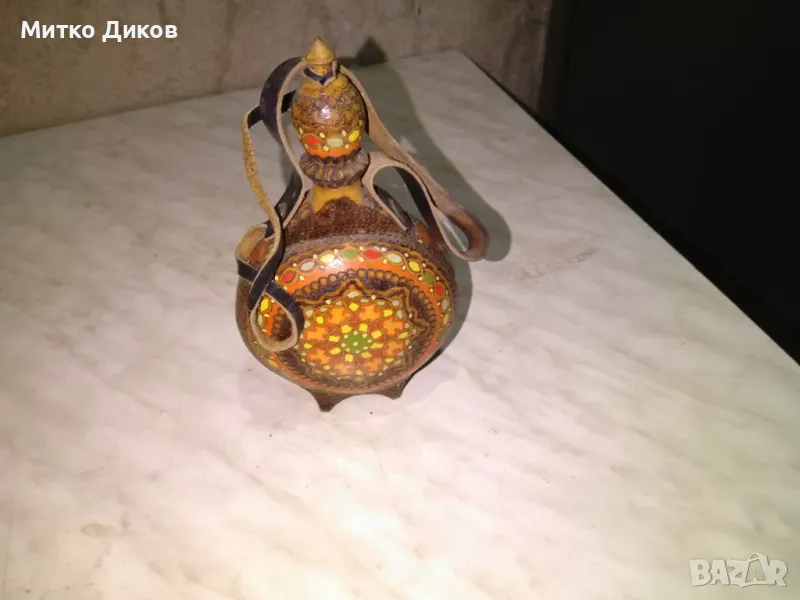 Бъклица от соца нова с каишка естествена кожа 250млл  Н-190мм и 110х57мм, снимка 1