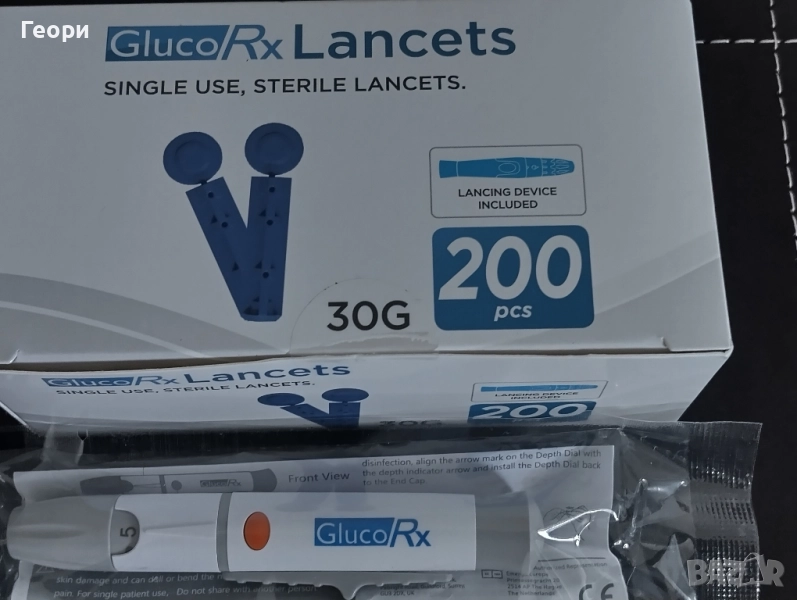 Ланцети за еднократна употреба -200 бр. със стерилна писалка, снимка 1