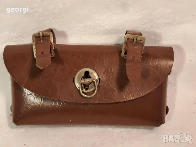 ретро кожена чантичка за велосипед   21/2, снимка 1