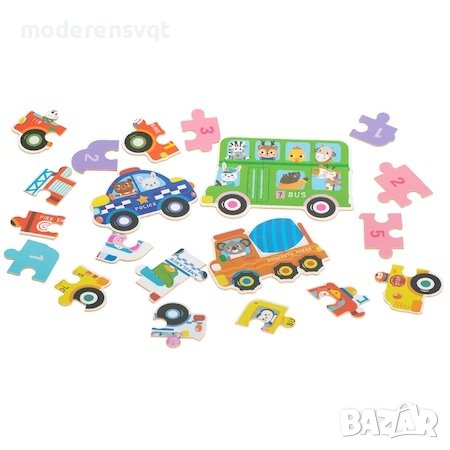 Комплект от 6 детски пъзела в метална кутия, снимка 5 - Игри и пъзели - 43501897