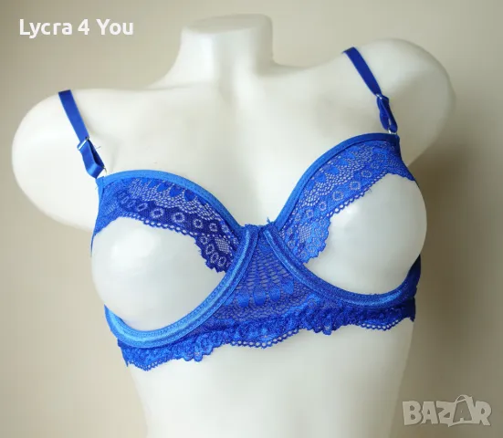 Нов син разкриващ комплект S размер (75В) , снимка 2 - Бельо - 48360448