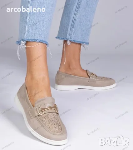 Дамски мокасини от еко велур с кристалчета Minilla, 5цвята , снимка 6 - Дамски ежедневни обувки - 50023459