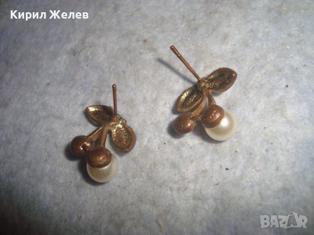 СТАРИ МЕДНИ ПЕРЛЕНИ АР ДЕКО СТИЛ ОБЕЦИ 29066, снимка 2 - Антикварни и старинни предмети - 37793688