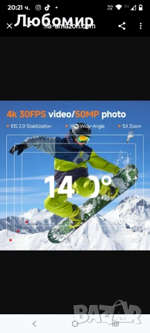 SVBONY SVGo2 4K30FPS Подводна камера, EIS 2.0 Двоен сензорен екран Водоустойчива камера , снимка 10 - Камери - 53214763