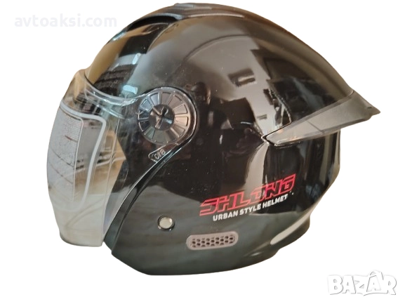 Каска за Мотор/Скутер/АТВ Черна Мат/Лак, снимка 8 - Аксесоари и консумативи - 52131996