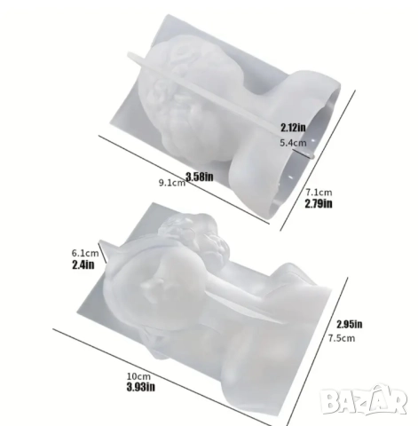 Молд глава на момиче два вида , снимка 2 - Форми - 51500974