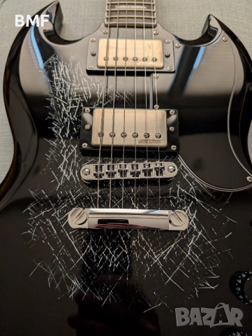 Неползвана Epiphone SG Custom Ebony с модификации, снимка 2 - Китари - 52261649