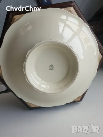 Rosenthal Bahnhof Selb 34см/стара Розентал Чипъндейл немска порцеланова чиния-купа, снимка 7 - Антикварни и старинни предмети - 50338669