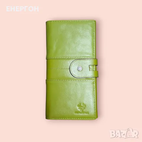 Дамско портмоне 3 ЦВЯТА естествена кожа портфейл страхотен подарък НОВ