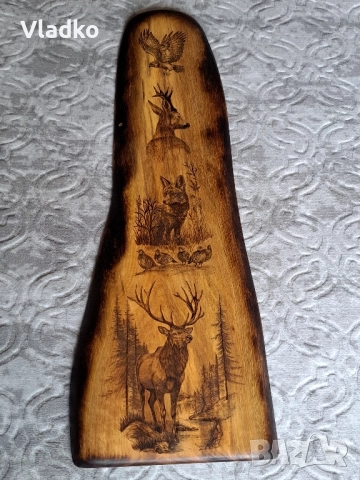 Ръчно гравирана дъска от орех, снимка 3 - Картини - 52136626