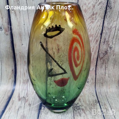 Голяма стъклена ваза - Тя, прекрасната! , снимка 5 - Вази - 43314160