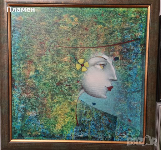 картина на Мариян Вутев Сенева акрилни бои платно, снимка 2 - Картини - 32223357