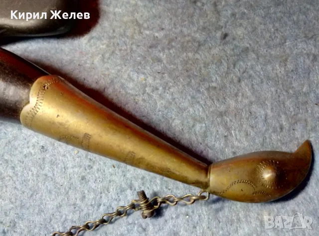 Стар БИВОЛСКИ РОГ с РЪЧНО ОРНАМЕНТИРАН МЕЛХИОРЕН ОБКОВ За КОЛЕКЦИЯ ТЕМАТИЧНА ЛОВНА ДЕКОРАЦИЯ 47829, снимка 12 - Антикварни и старинни предмети - 47971999