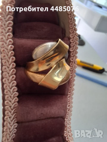 ДАМСКИ ЗЛАТЕН ПРЪСТЕН 14К. БЯЛО ,ЖЪЛТО ,И РОЗОВО ЗЛАТО , снимка 3 - Пръстени - 50806566