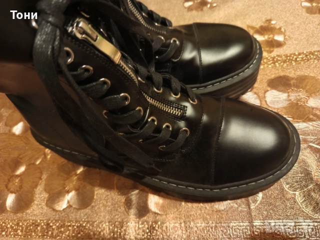 Нови Дамски Високи Кожени Боти 40, снимка 6 - Дамски боти - 52923235