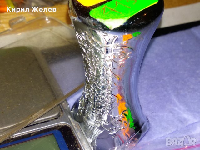 КРАСИВО ОРНАМЕНТИРАНА СРЕБРИСТА МЕТАЛНА КАПАЧКА от ПАРФЮМ За КОЛЕКЦИЯ 41319, снимка 3 - Колекции - 43598324