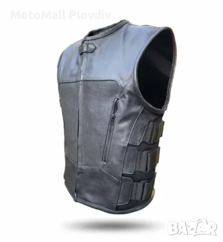 Кожен елек icon кожа естествена телешка кожа мото мъжки дамски детски, снимка 3 - Аксесоари и консумативи - 49206809