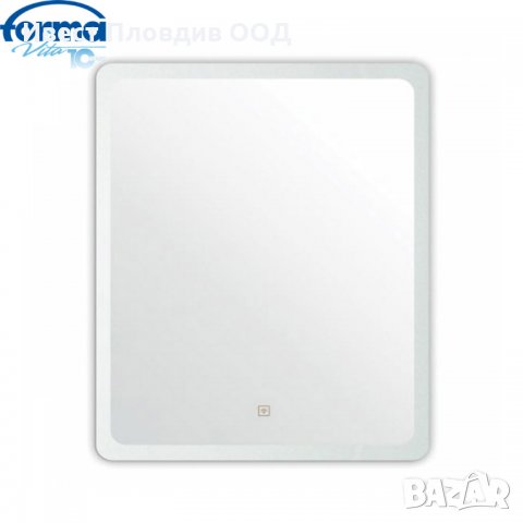 Огледало за баня с LED осветление 80×60 см