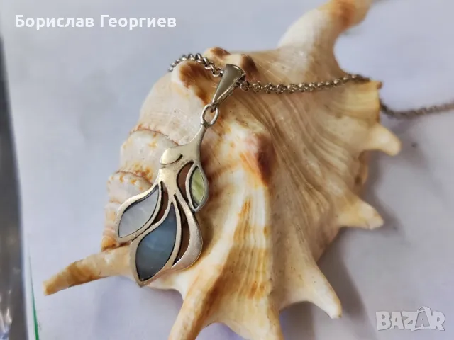 Сребърна верижка с медальон 925, снимка 2 - Колиета, медальони, синджири - 48376940