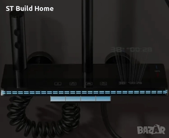 Луксозен Дигитален Душ с Контрол на Температурата и Регулируемо Налягане, снимка 5 - Душове - 51725213