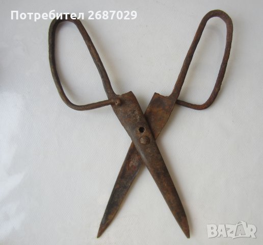 Поне 100-годишна голяма кована ножица - 2, снимка 9 - Антикварни и старинни предмети - 28975044