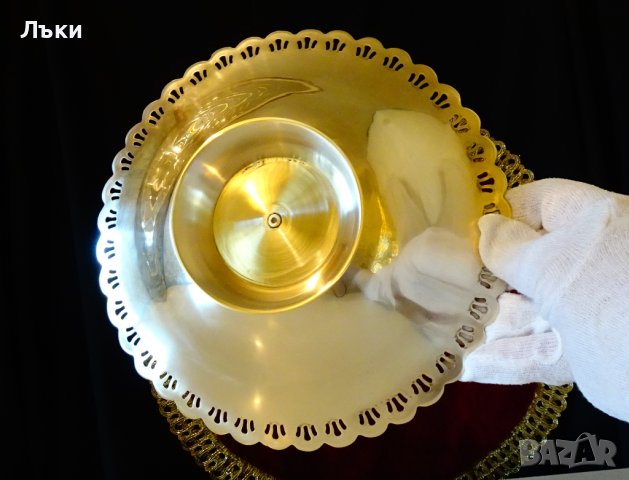 Бронзова фруктиера,клетъчен емайл,лебеди. , снимка 6 - Антикварни и старинни предмети - 43848925