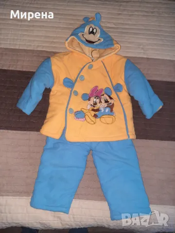 Чисто ново зимно ватирано комплектче за 1-2 год., снимка 1