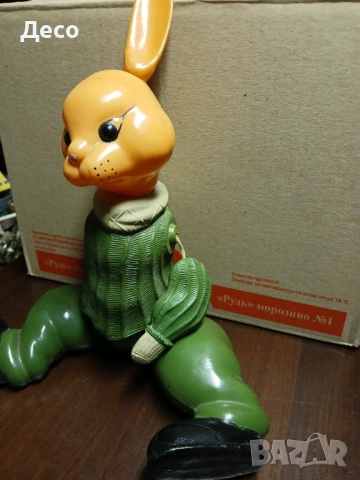 Стара руска целулоидна играчка голям заек., снимка 5 - Колекции - 53340830