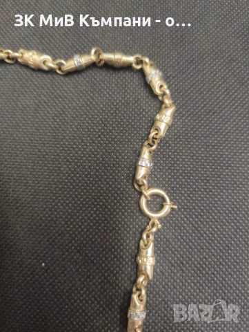 Златен синдрир 12.1гр 14к 55см КАто нов, снимка 3 - Колиета, медальони, синджири - 52449045