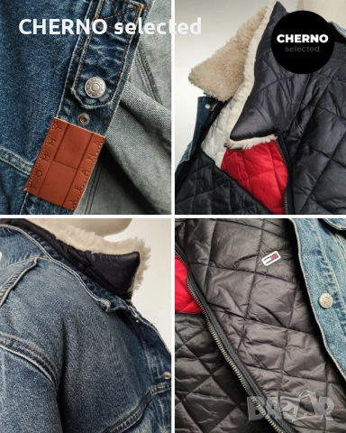 Дънково яке TOMMY JEANS Ryan Sherpa 3-in-1 Denim Trucker Jacket – Размер XL – Ново с етикети, снимка 12 - Якета - 52859428