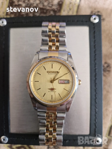 citizen 21jevls автоматик жълт механизъм, снимка 4 - Мъжки - 52231560